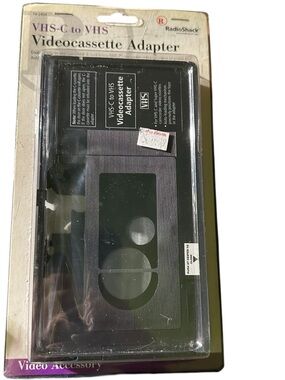 VHS-C to VHS Videocassette Adapter - Black